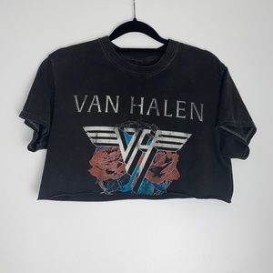 Van Halen cropped band t shirt